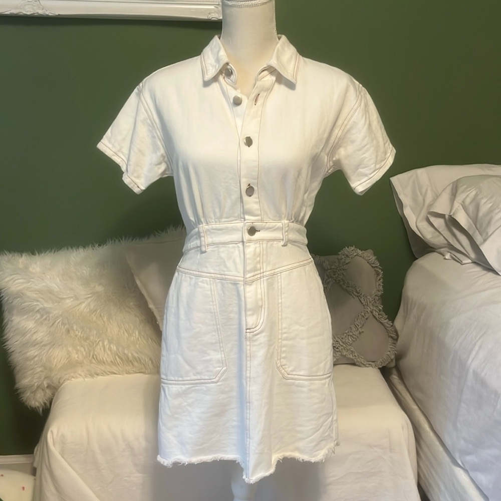 🤎Cream Denim Dress🤎